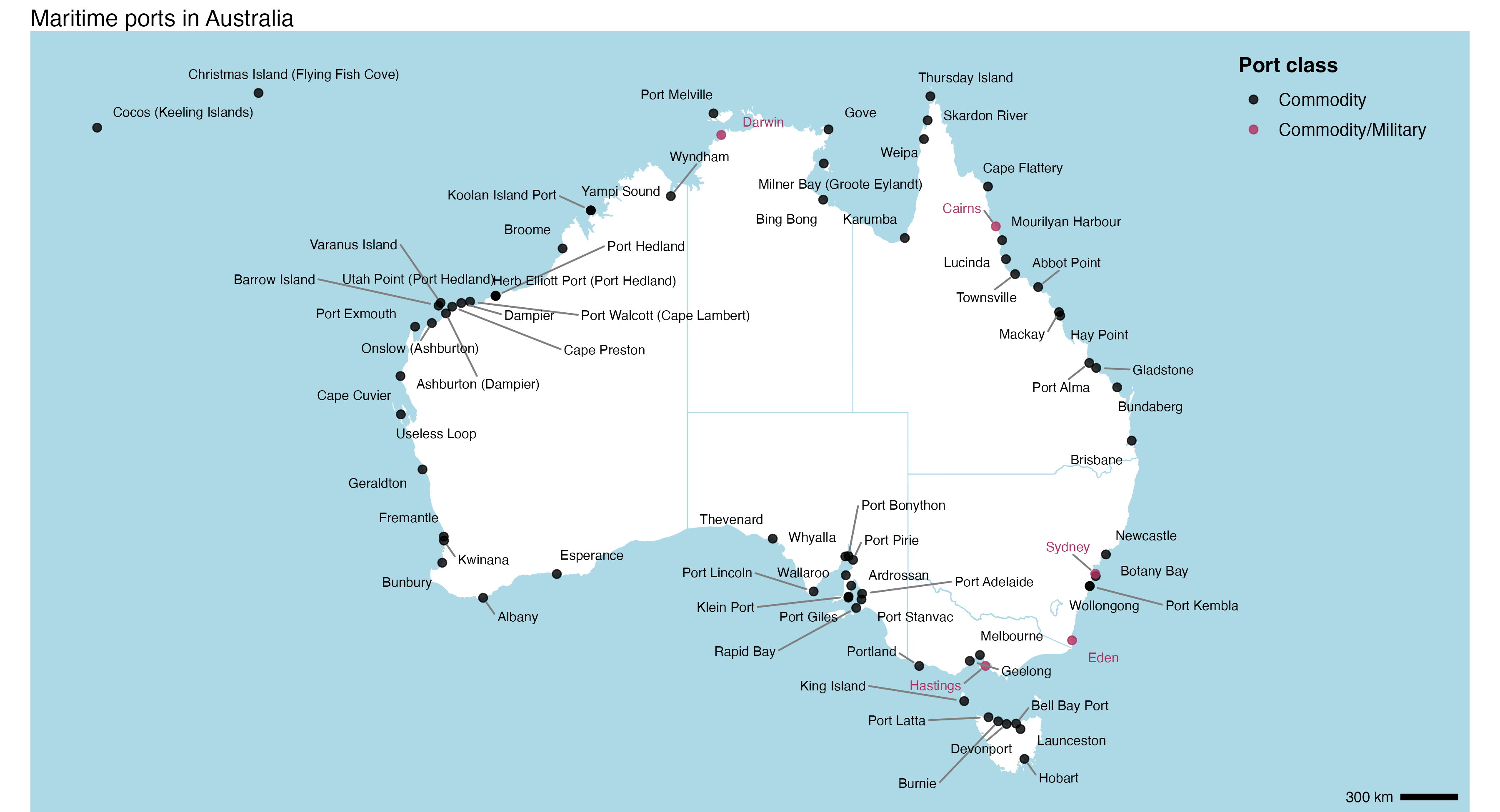 Creating an Australian maritime ports map in R – Dataroos